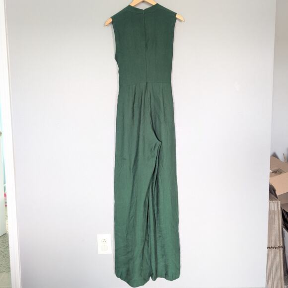 MNG Mango Green Sleeveless Pant Jumpsuit size Small - Picture 5 of 6